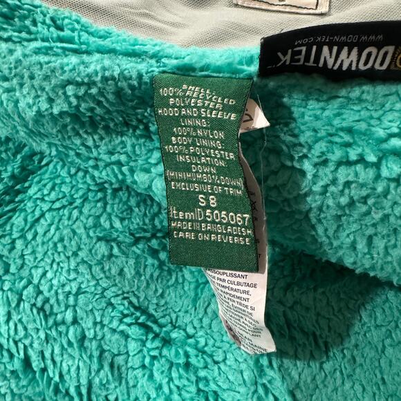 LL Bean's Down Jacket Blue with Green Interior Size S8 - Picture 6 of 8